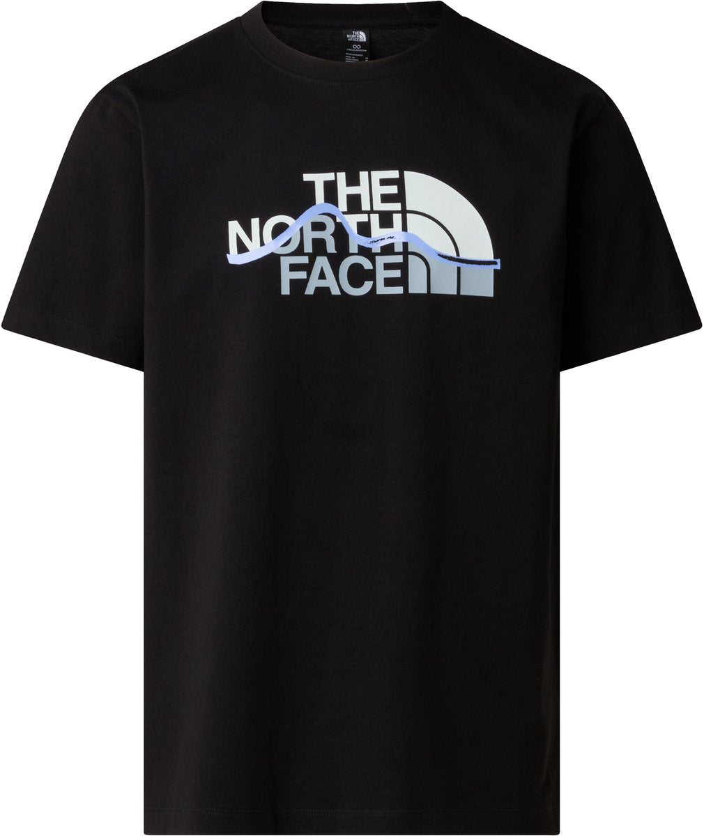 The north face m mountain line regular short sleeve tee men's outdoor shirt - tnf black