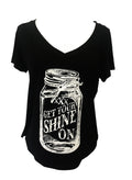 GET YOUR SHINE ON SHORT SLEEVE V NECK