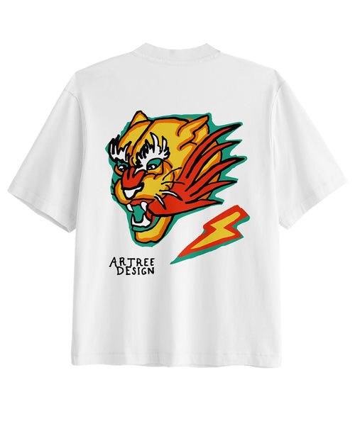 Savage Tiger Cropped Tee – Retro Vintage Graphic T-Shirt