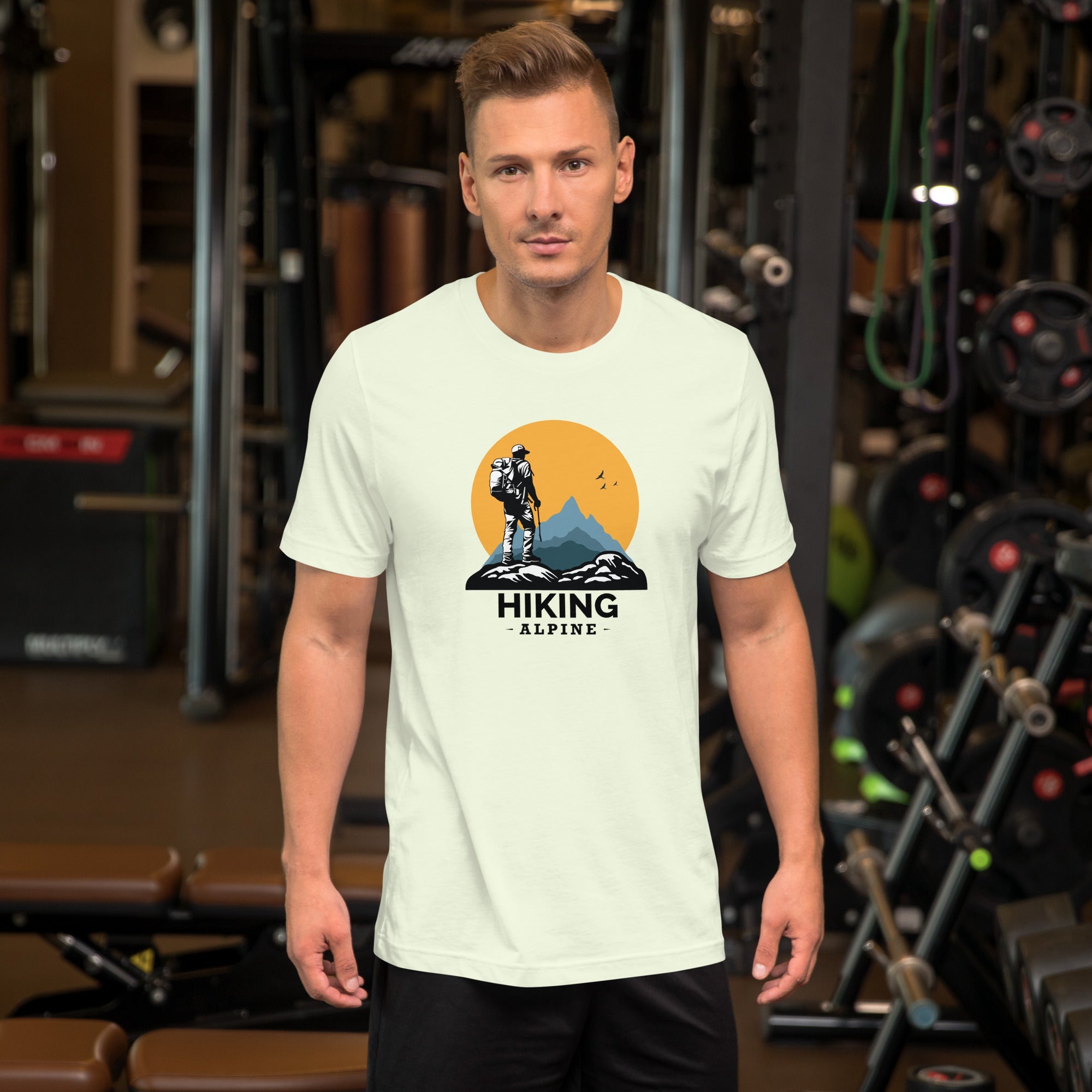 Hiking Alpine to the Top Unisex t-shirt