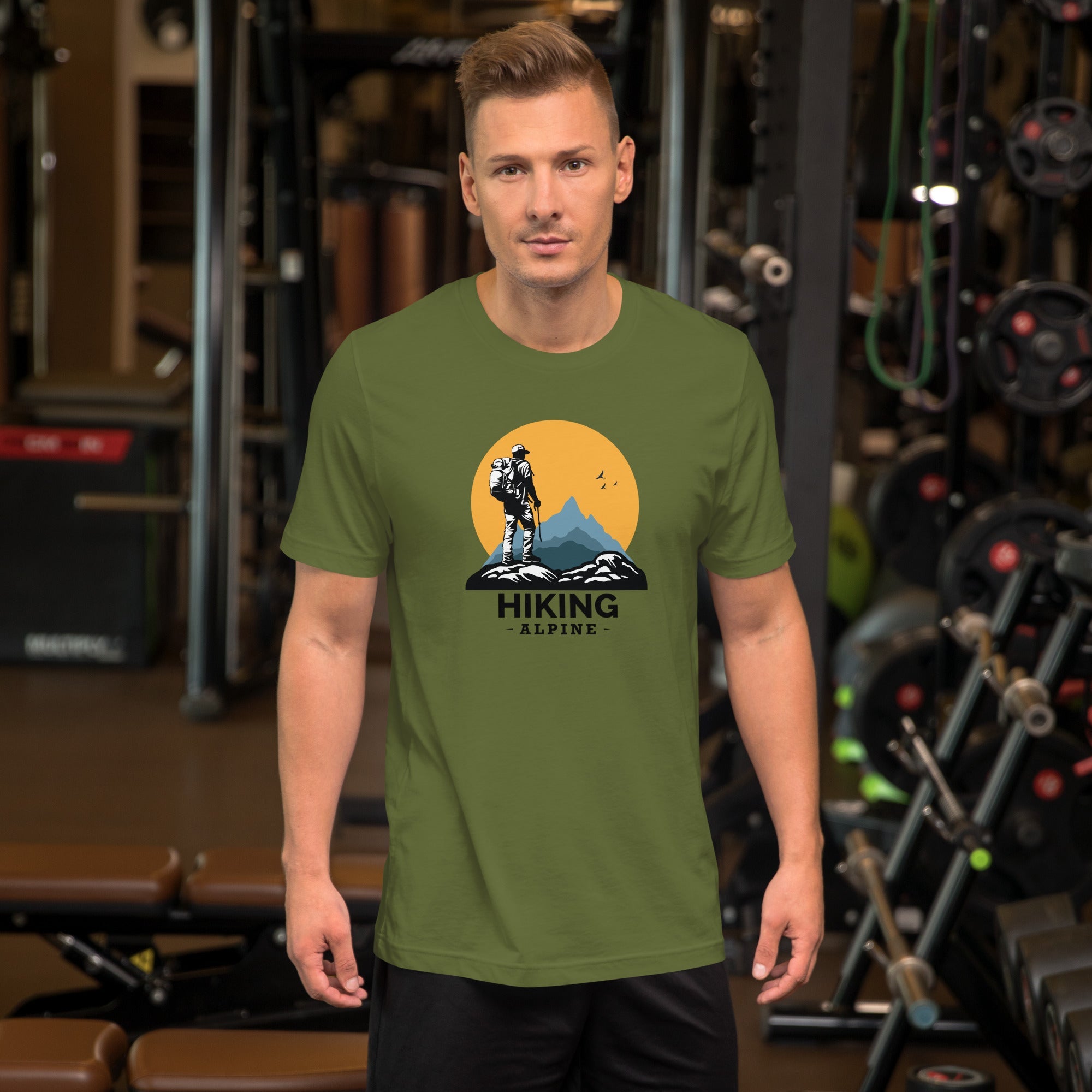 Hiking Alpine to the Top Unisex t-shirt