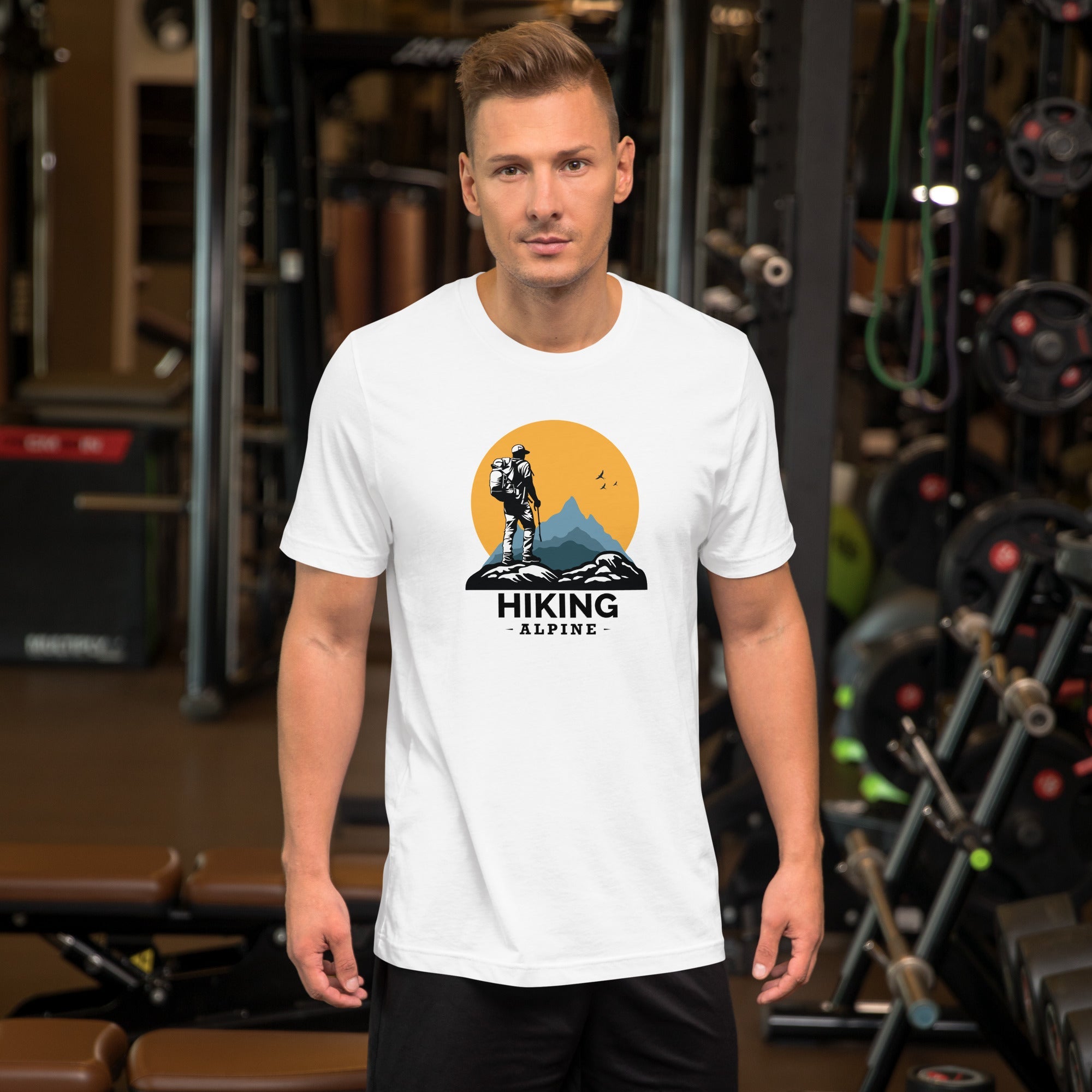 Hiking Alpine to the Top Unisex t-shirt